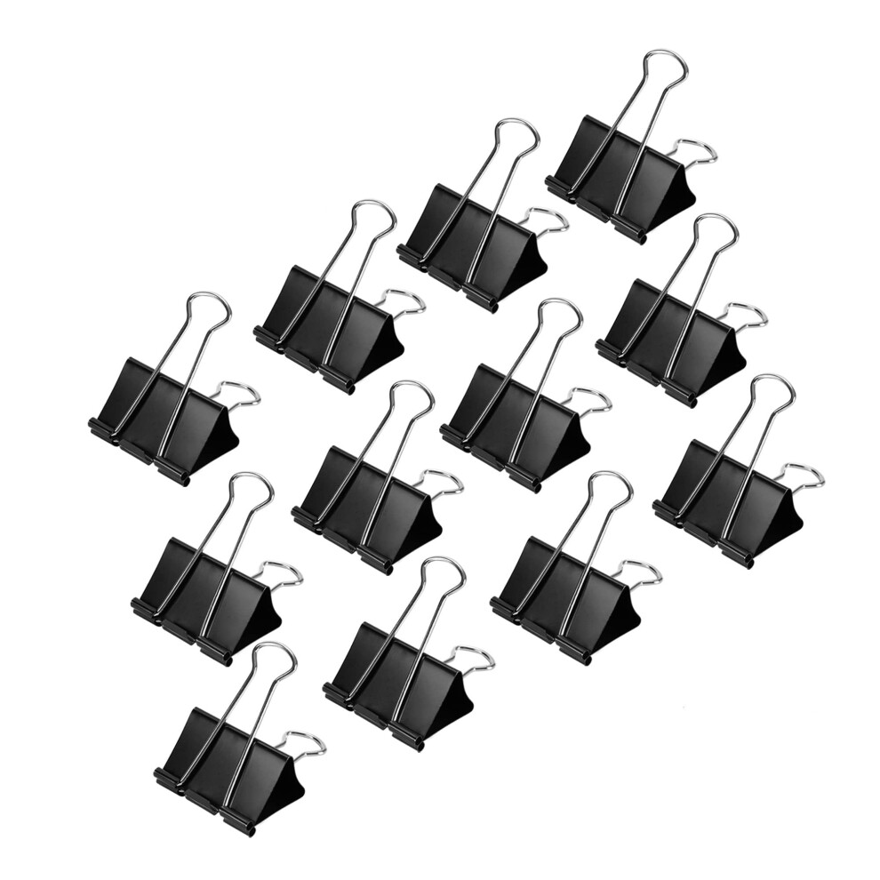 Amazon Basics Binder Paper Clips  Small Clip  144 Count  12 Pack of 12  Black