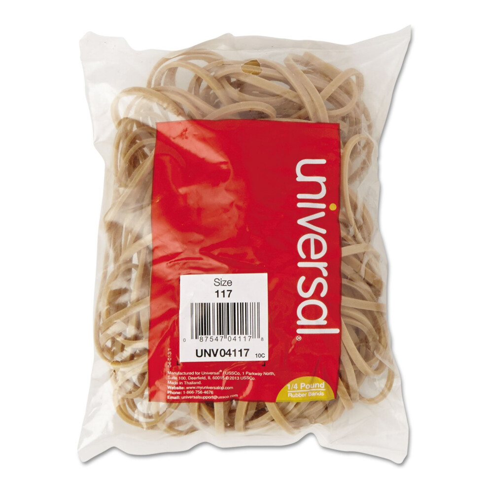 Universal 04117 Rubber Bands  Size 117  7 x 1/8  50 Bands/1/4lb Pack