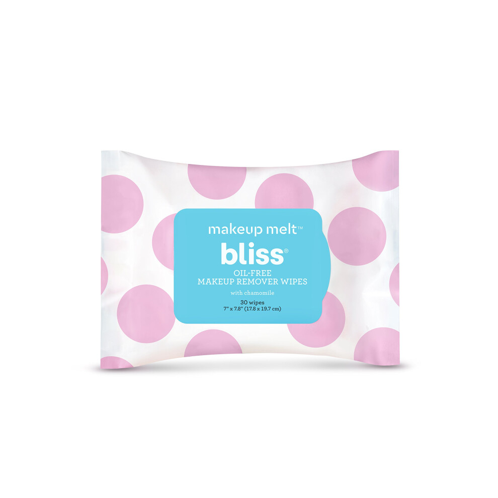 Bliss - Makeup Melt Oil-Free Makeup Remover Wipes | Facial Cleansing Wipes w/Chamomile  Aloe & Marshmallow Root for Hydrating Skin | All Ski