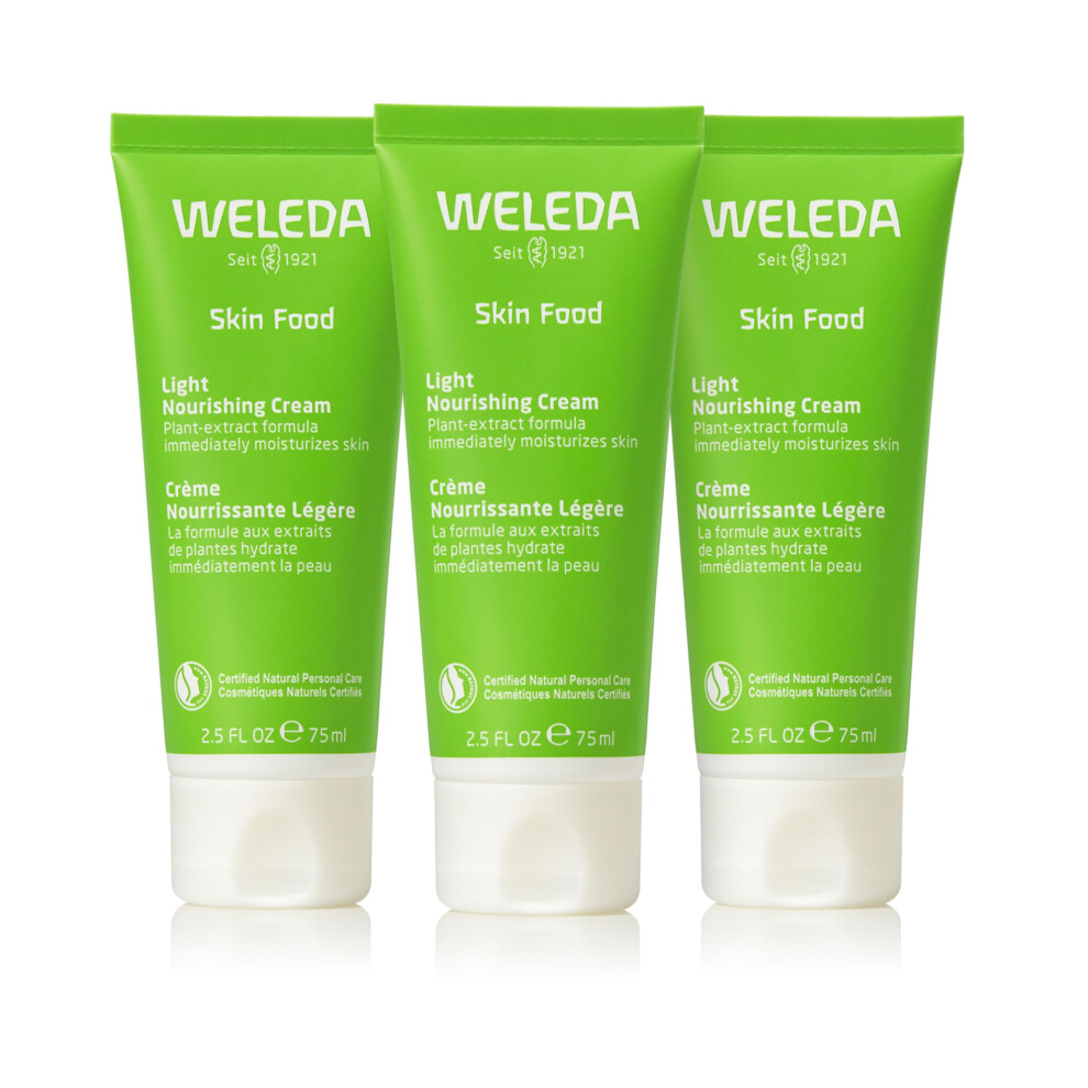 Weleda - Skin Food Light Moisturizing Cream 3-pack - Fast-Absorbing  Ultra-Hydrating Formula with Sunflower Oil and Pansy Extract