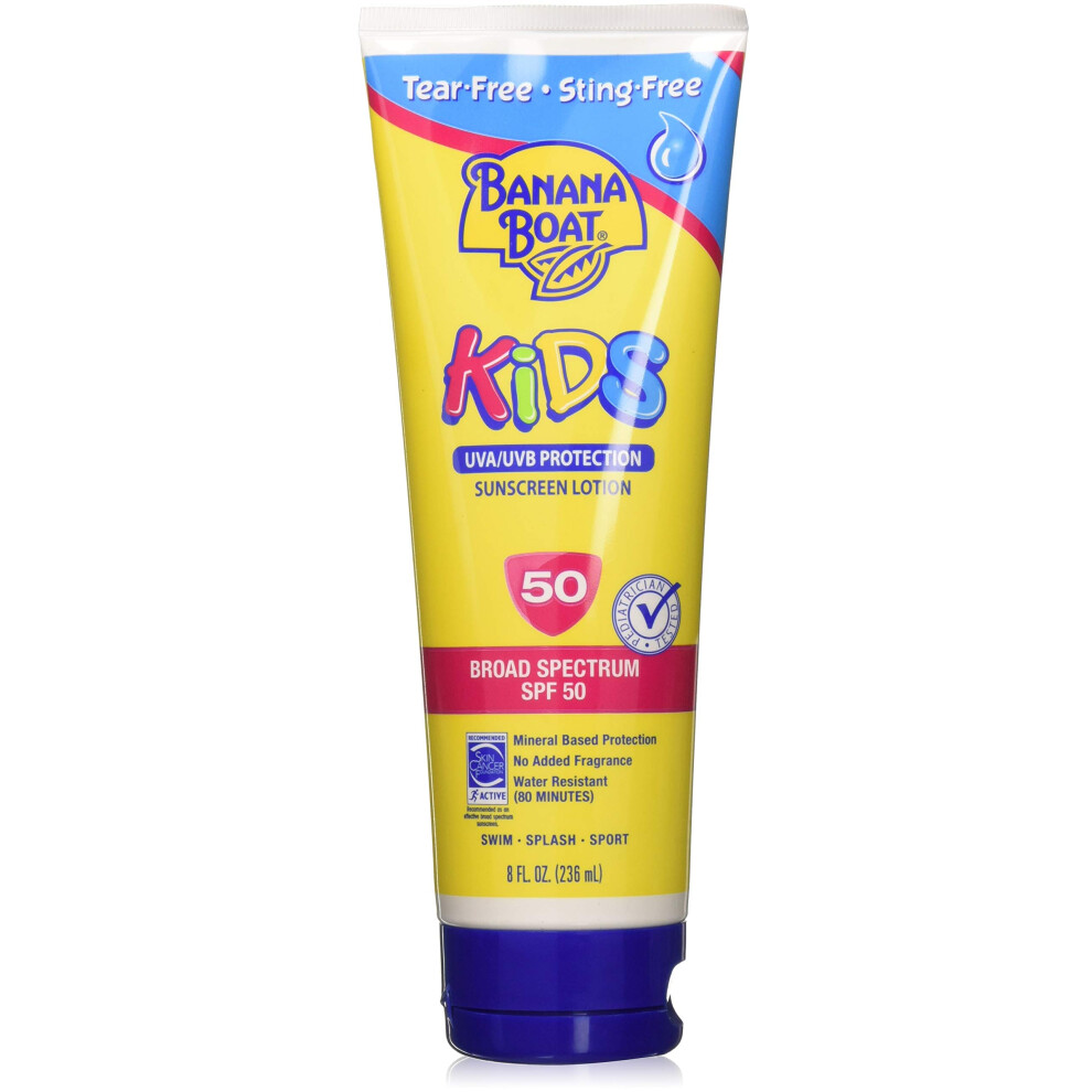 Banana Boat Kids Tear Free Sunscreen Lotion SPF 50  8 Oz