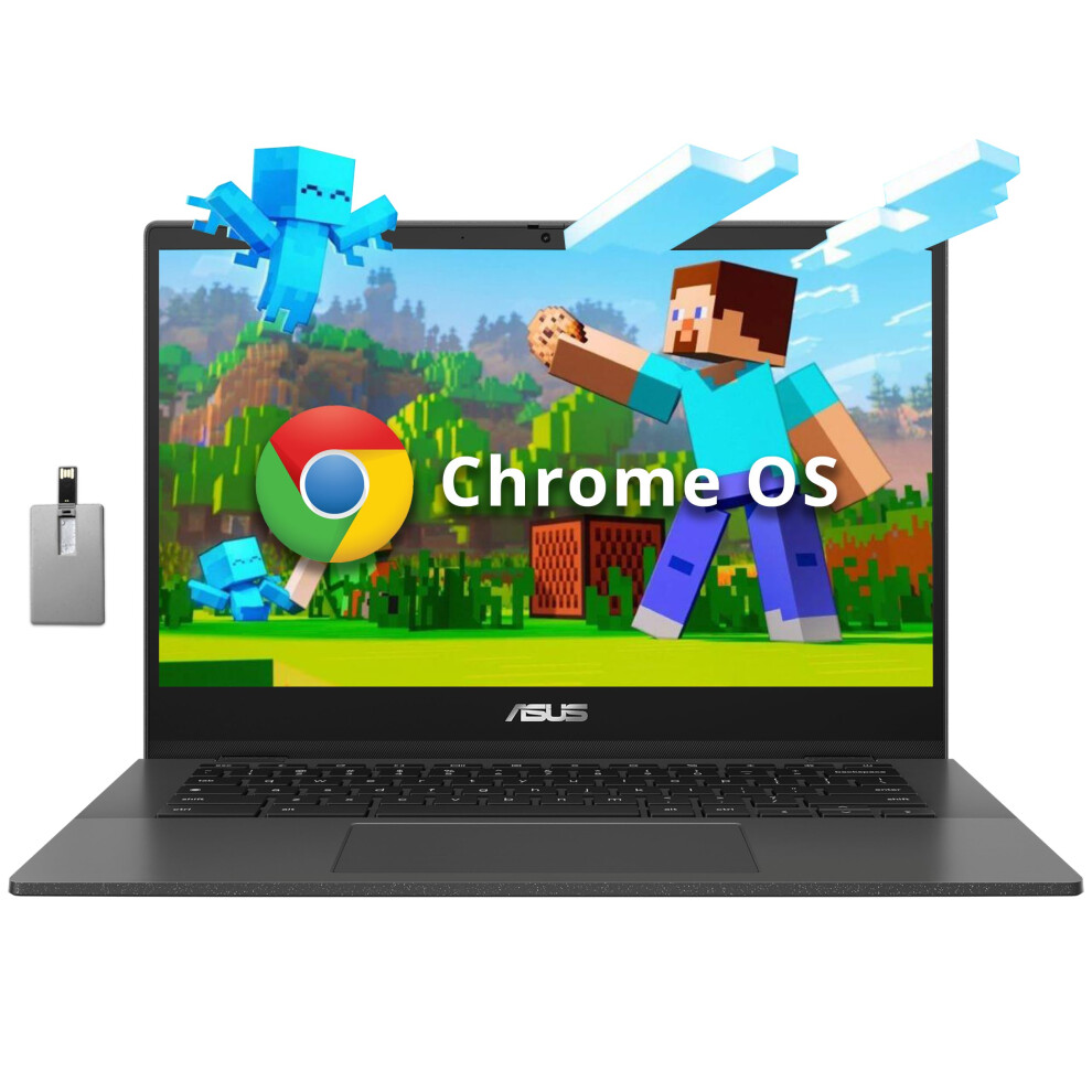 ASUS Chromebook CM1402 14"" FHD Anti-Glare Laptop  MediaTek Kompanio 520  4GB LPDDR4X  64GB eMMC  HD Webcam  WiFi 6  Bluetooth  Chrome OS  G