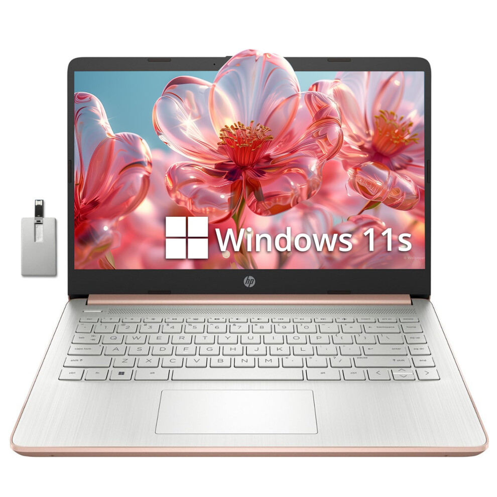 HP Stream 14"" HD BrightView Laptop  Intel Celeron N4120  16GB RAM  256GB Storage (128GB eMMc+128GB USB Card)  Intel UHD Graphics  720p HD W