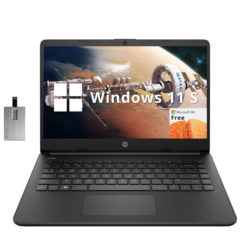 HP Stream 14"" HD BrightView Laptop  Intel Celeron N4120  8GB RAM  256GB Storage (128GB eMMC + 128GB USB Card)  Intel UHD Graphics  Webcam