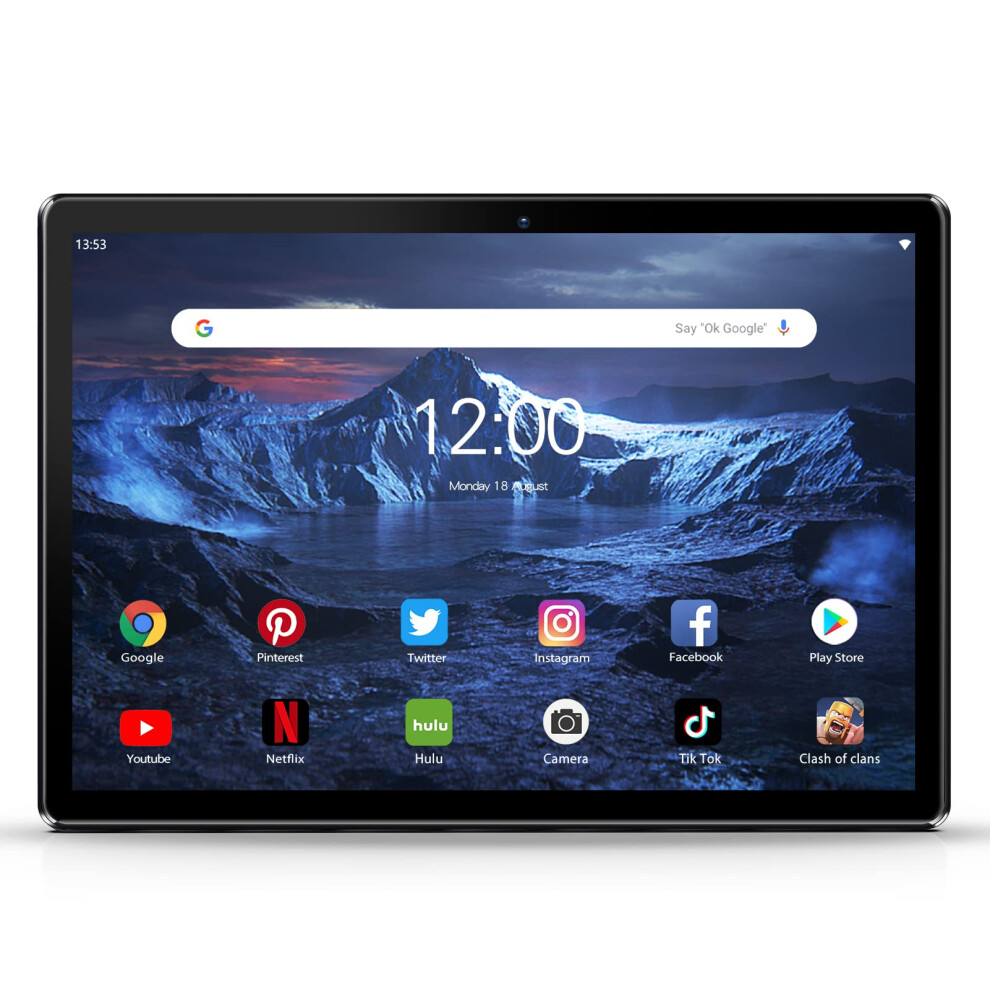 PRITOM 10'' Tablet Android 13 Phone Tablet with SIM Slot  64GB Quad Core  IPS Touchscreen  8MP Rear Camera WiFi GPS Bluetooth USB C  Support 3G Phone
