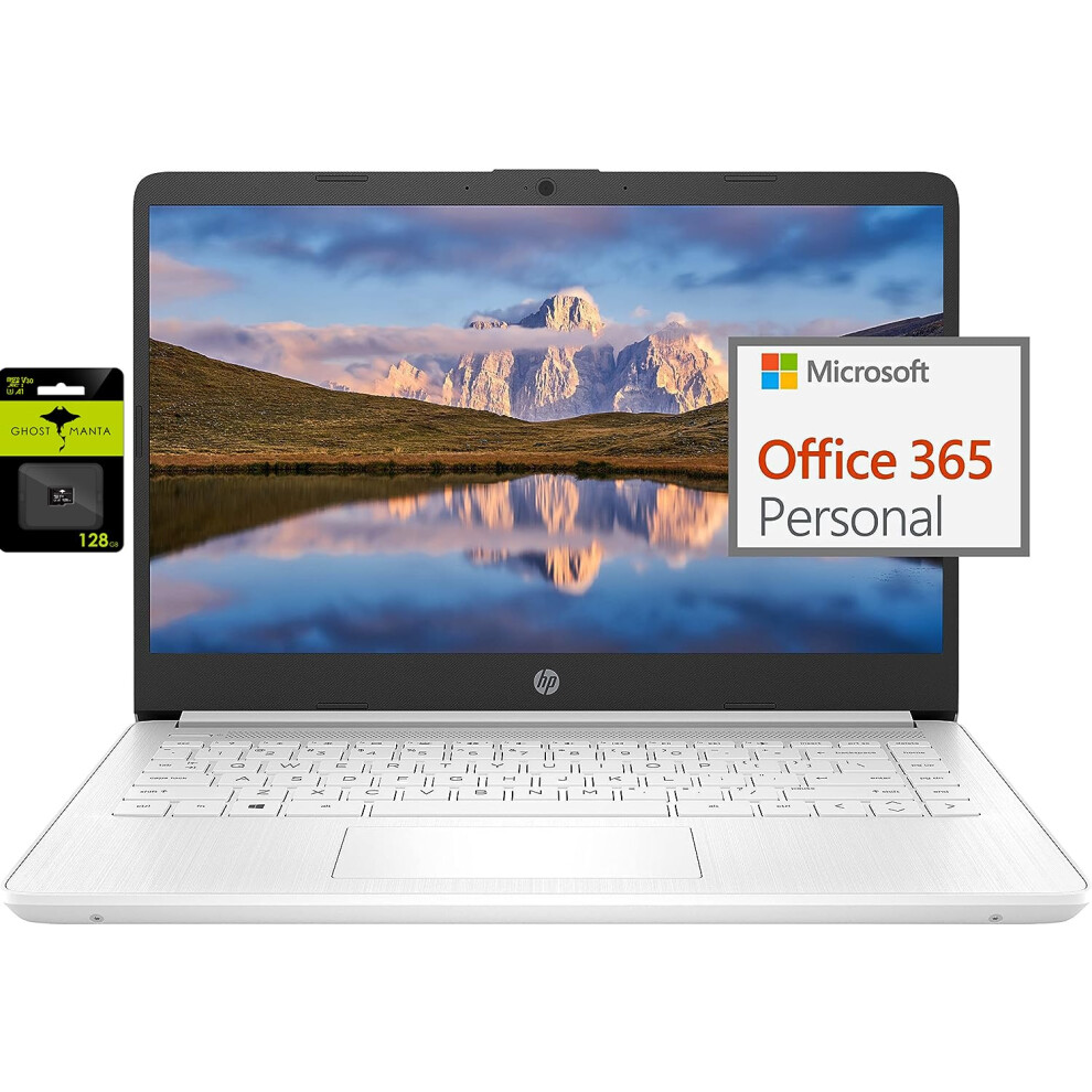 HP Newest 14"" Ultral Light Laptop for Students and Business  Intel Quad-Core N4120  8GB RAM  192GB Storage(64GB eMMC+128GB Micro SD)  1 Yea