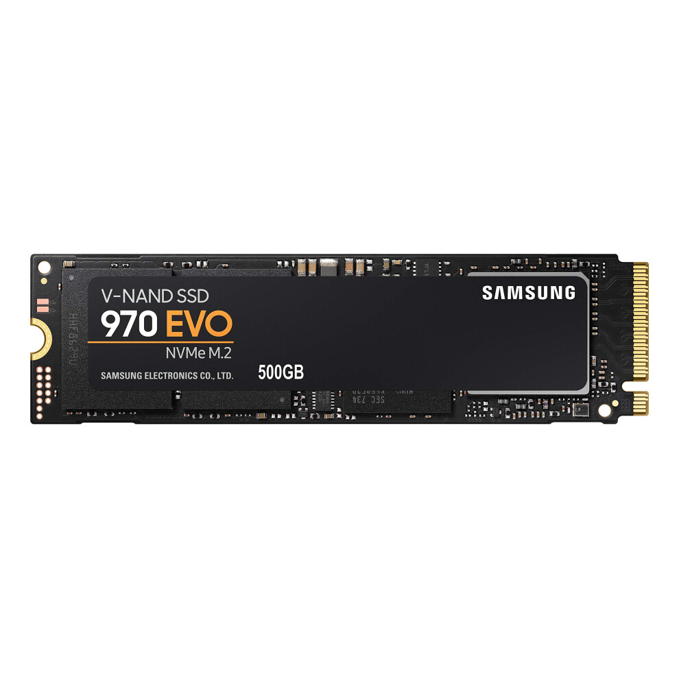 SAMSUNG (MZ-V7E500BW) 970 EVO SSD 500GB - M.2 NVMe Interface Internal Solid State Drive with V-NAND Technology  Black/Red