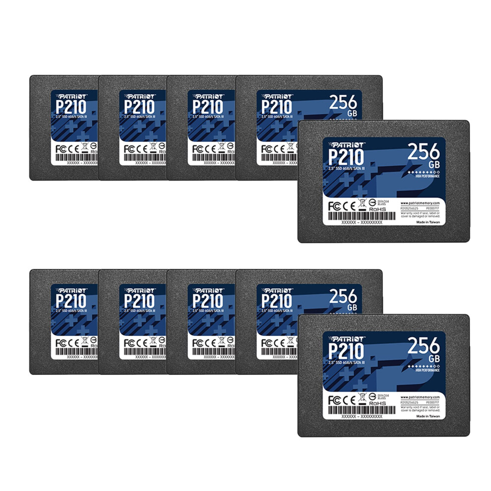 Patriot Memory Patriot P210 Sata 3 256Gb Ssd 2.5 Inch Internal Solid State Drive 10 Pack Lot Of 10 - P210s256g2510
