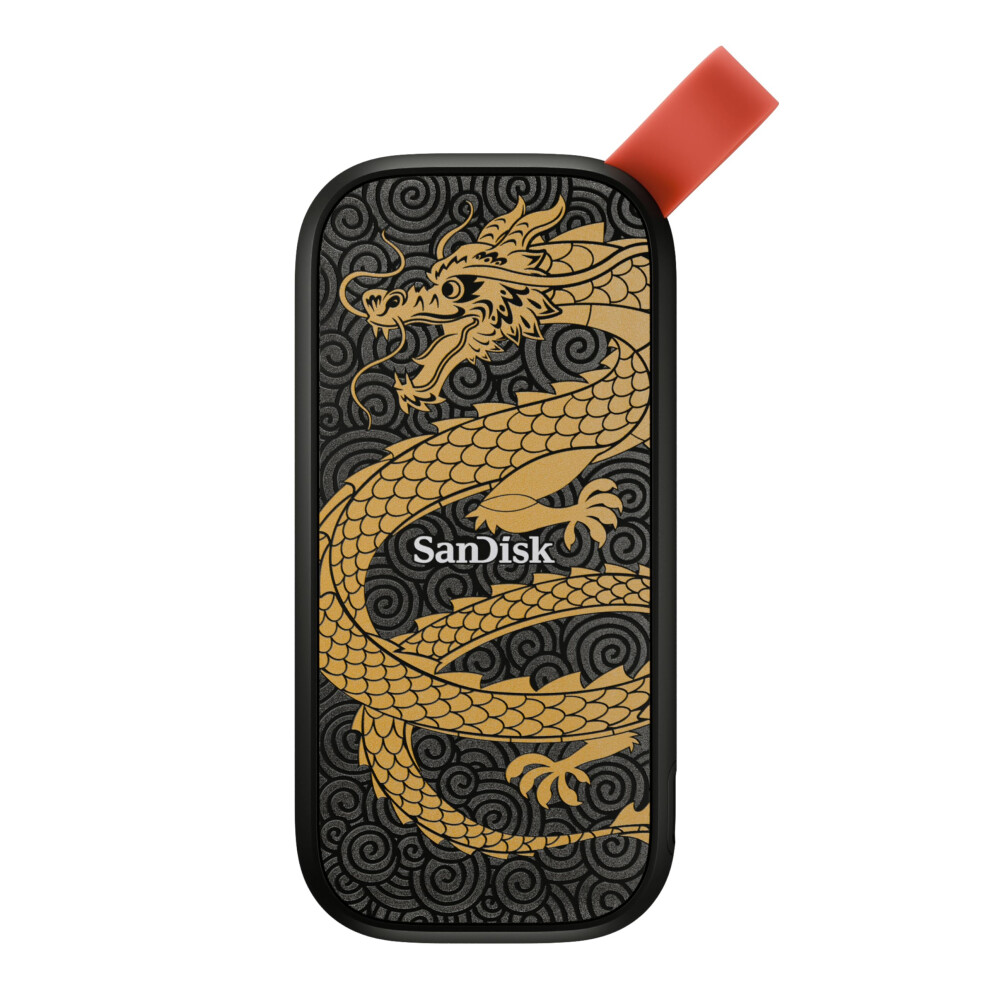 SanDisk 1TB Portable SSD  Dragon Edition - Up to 800MB/s  USB-C  USB 3.2 Gen 2  Updated Firmware - External Solid State Drive - SDSSDE30-1T0