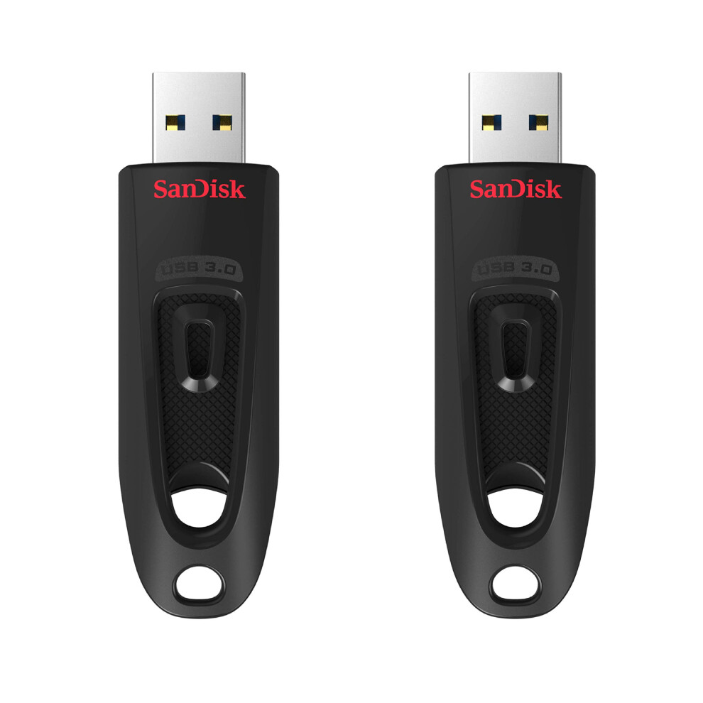 SanDisk 64GB 2-Pack Ultra USB 3.0 Flash Drive (2x64GB) - SDCZ48-064G-GAM462  Black