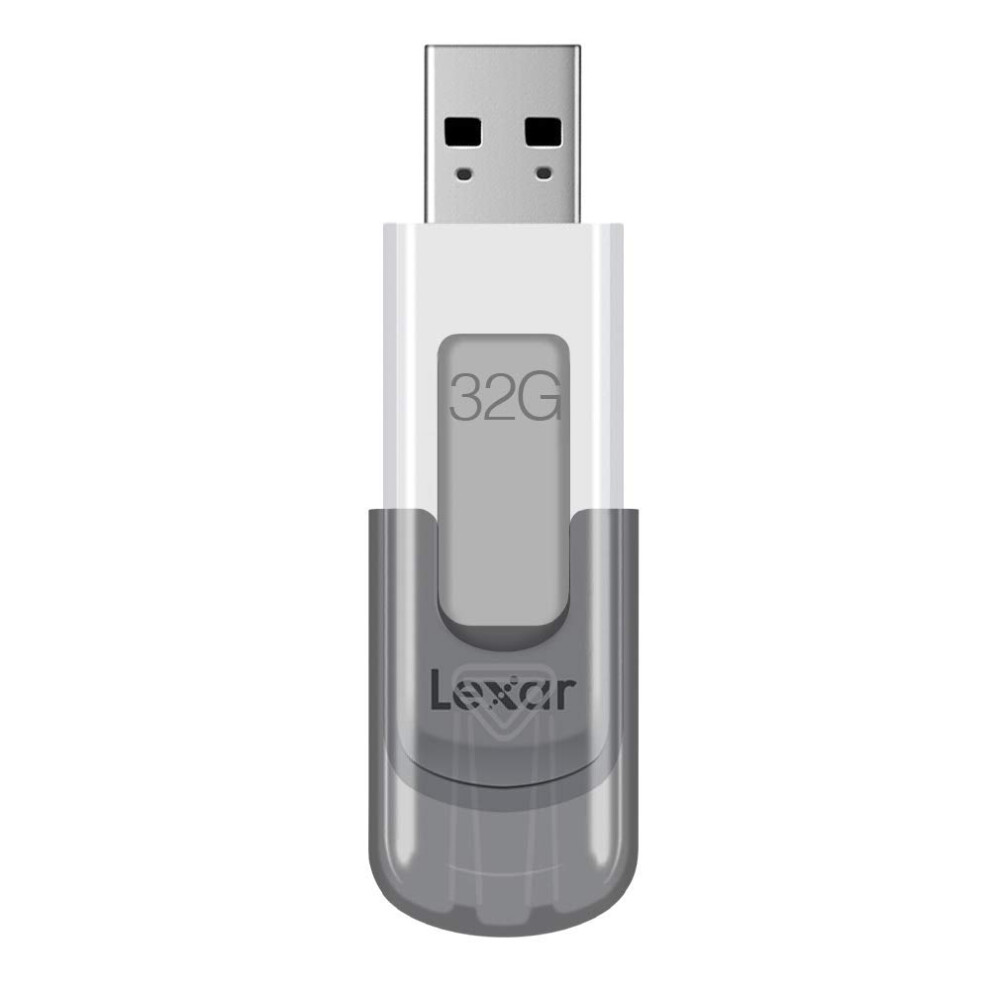 Lexar 32GB JumpDrive V100 USB 3.2 Gen 1 Flash Drive for Storage Expansion and Backup  Gray (LJDV100-32GABNL)