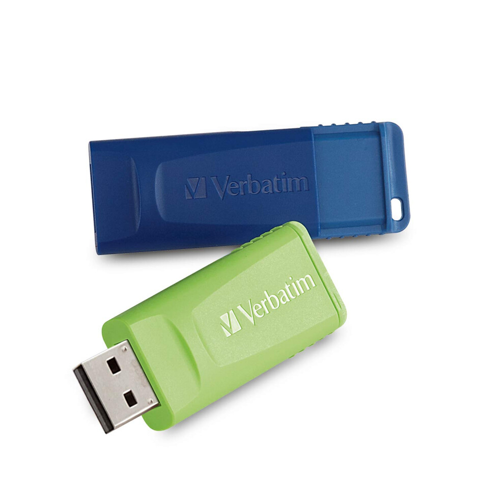 Verbatim 32GB Store 'n' Go USB Flash Drive - 2pk - Blue  Green