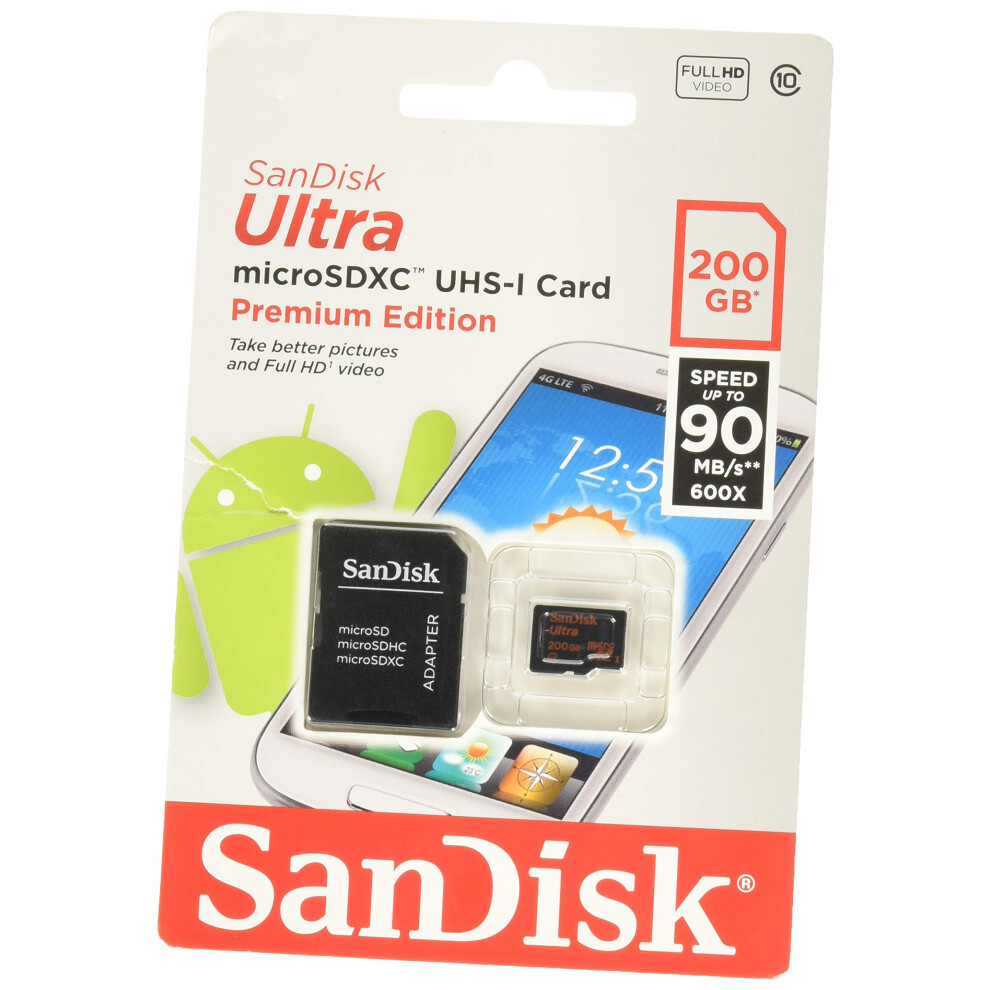 SanDisk Ultra 200GB Micro SDXC Memory Card (SDSDQUAN-200G-G4A)