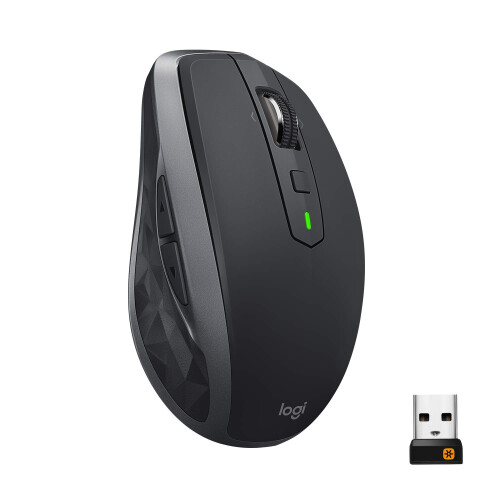 Logitech Logitech MX Anywhere 2S Wireless Mouse Use On Any Surface  Hyper-Fast Scrolling  Rechargeable  Control Up to 3 Apple Mac and Windows Compute