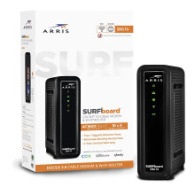 ARRIS Surfboard AC1600 Dual Band Router mit 16x4 DOCSIS 3.0 Kabelmodem Schwarz (Renewed)