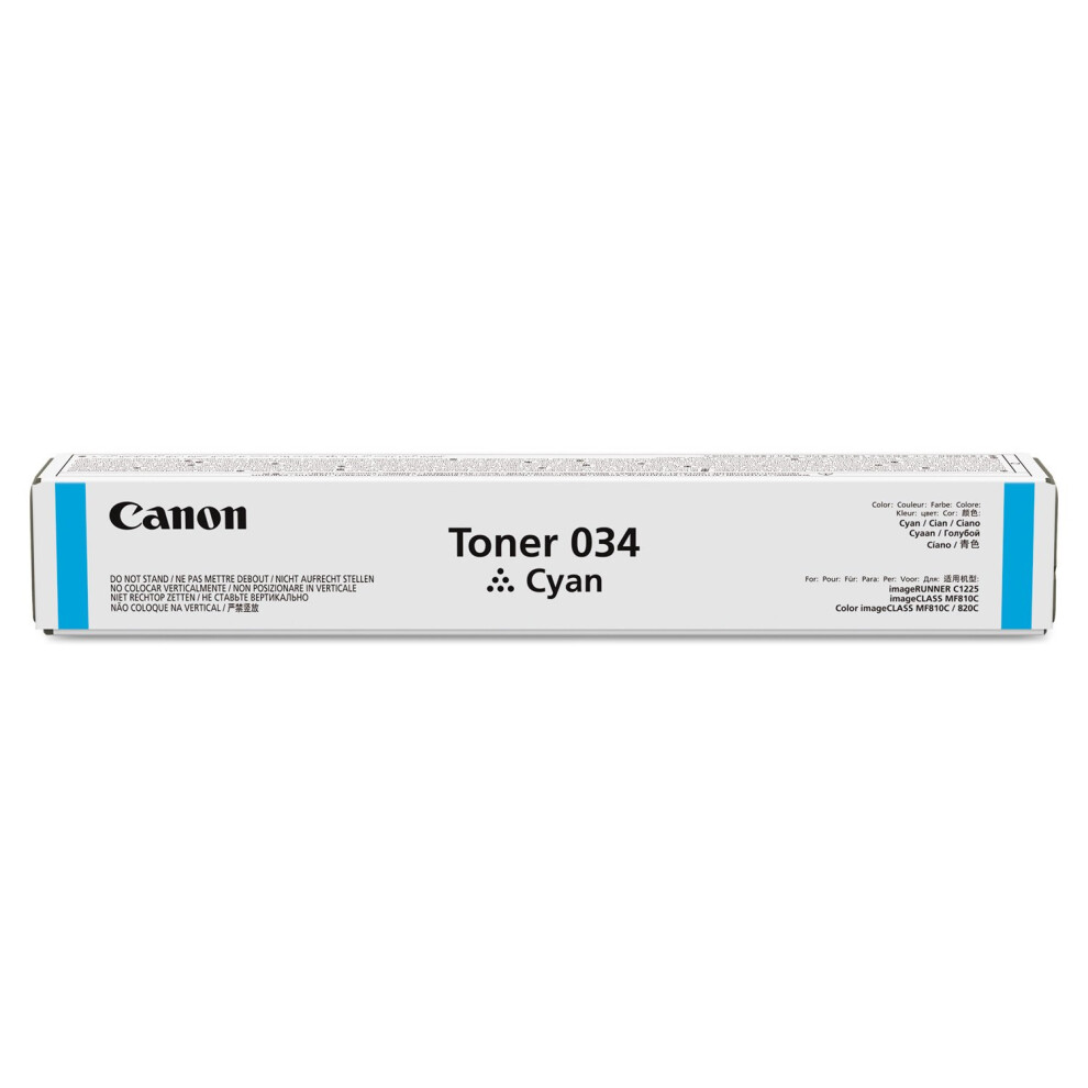 Canon Genuine Toner Cartridge 034 Cyan (9453B001)  1-Pack  for Canon Color imageCLASS MF810Cdn  MF820Cdn Laser Printer