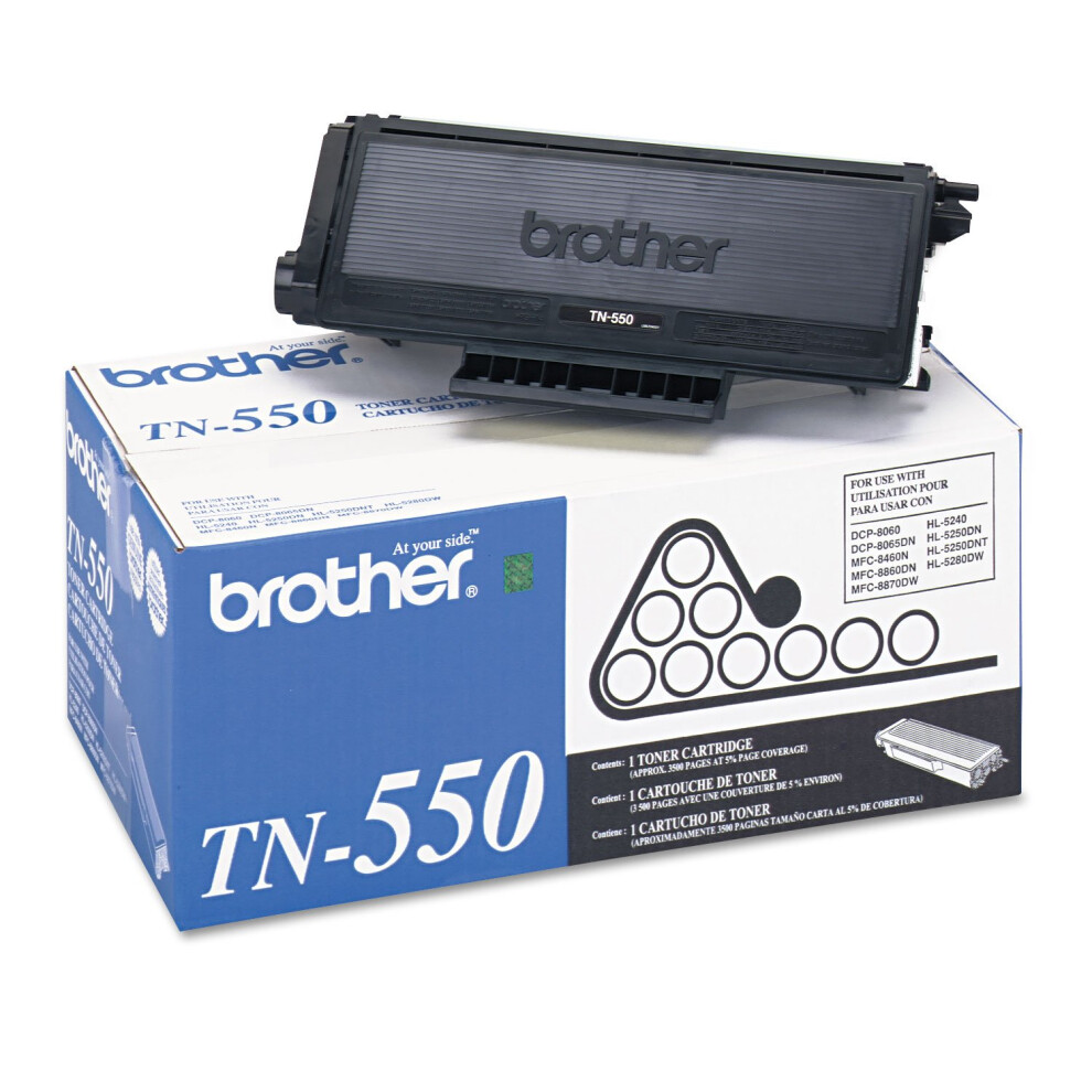 Brother TN-550 5240 5250 5280 8060 8065 8670 Toner Cartridge (Black) in Retail Packaging