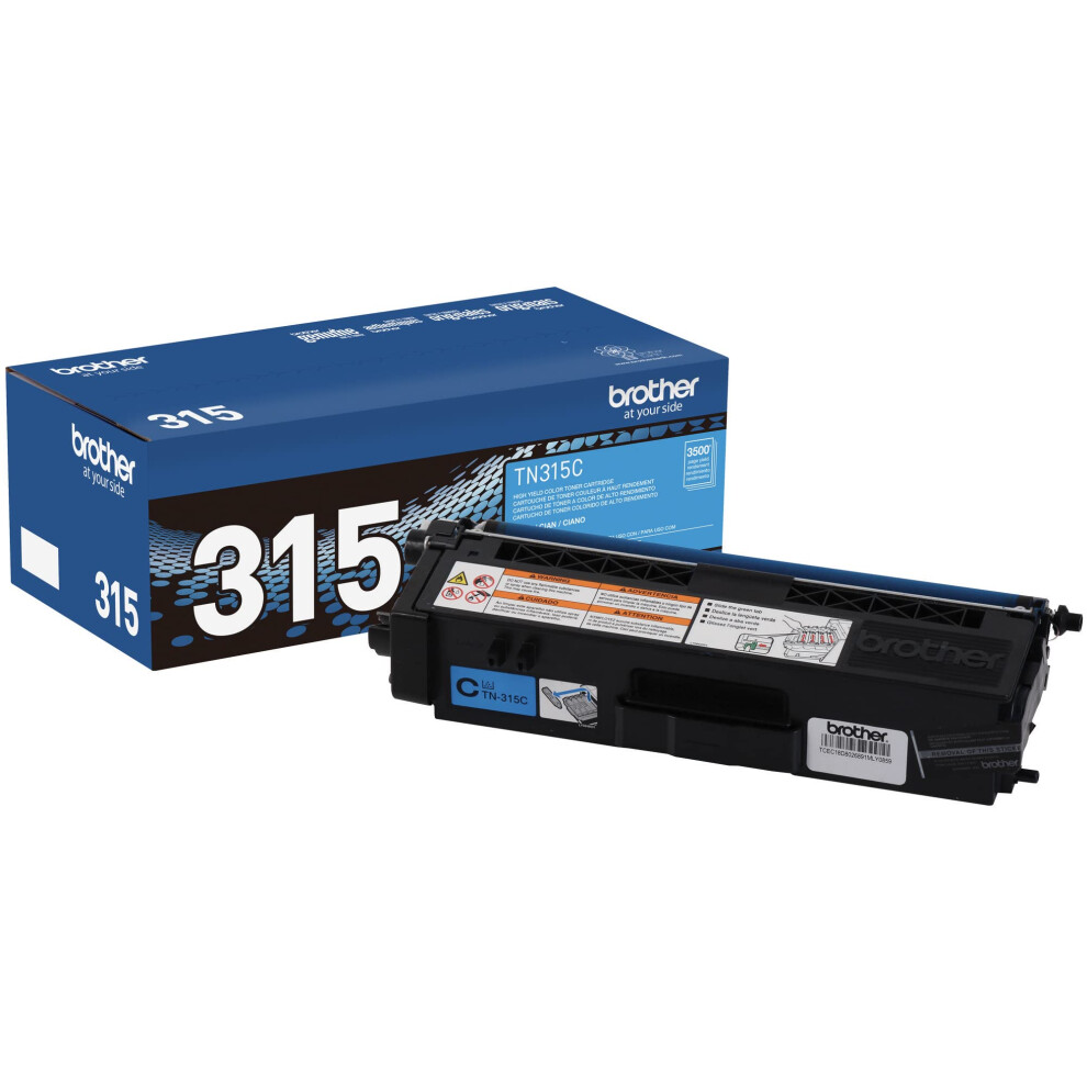 Brother Genuine High Yield Toner Cartridge  TN315C  Replacement Cyan Toner  Page Yield Up To 3 500 Pages  TN315