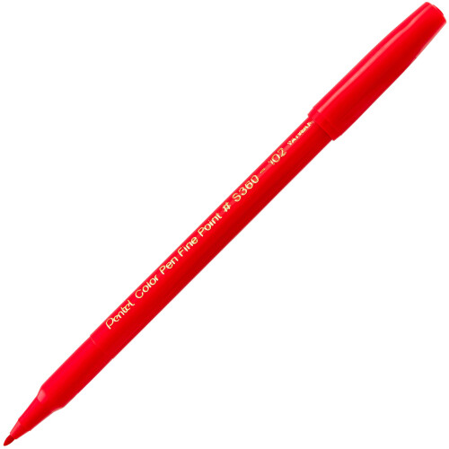 Pentel Pentel Arts Farbmarker, Rot, 12er Box (S360-102) 1