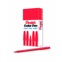 Pentel Arts Farbmarker, Rot, 12er Box (S360-102)