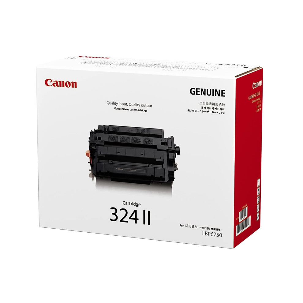 Canon Genuine Toner  Cartridge 324 II Black  High Capacity (3482B003)  1 Pack  for Canon imageCLASS MF515dw  LBP6780dn Laser Printers