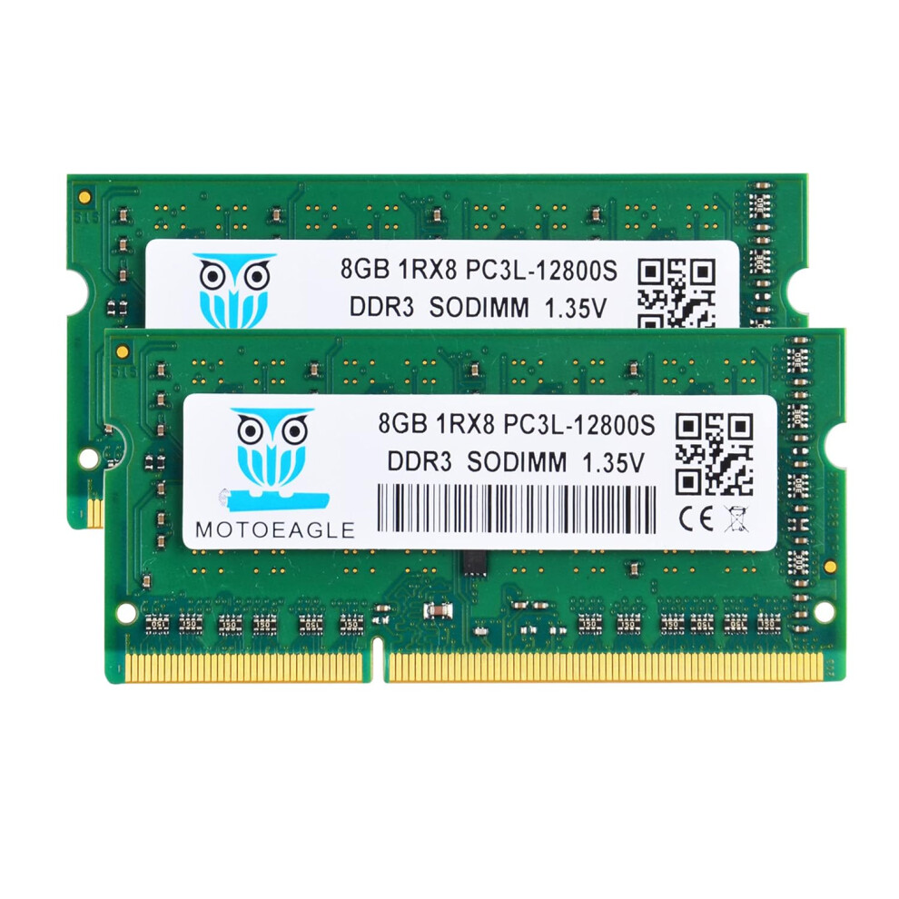 16Gb 1Rx8 Pc3l-12800S Ram 16Gb Kit (2X8gb) Ddr3l-1600 Sodimm Pc3l-12800 Ddr3 1600Mhz 1Rx8 1.35V Dual Rank Ram For Laptop 204 Pin Cl11 749727341170