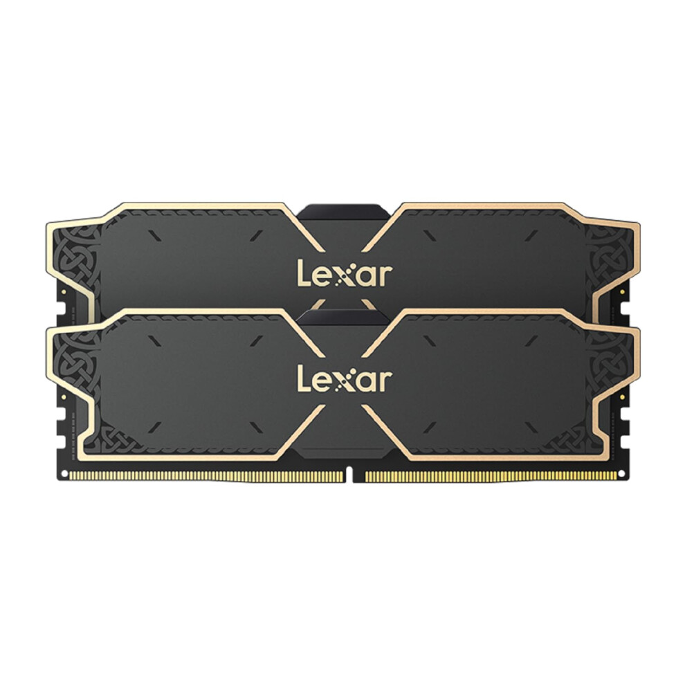 Lexar 32GB (2x16GB) THOR OC DDR5 RAM 5600MT/s CL36 1.25V Desktop Memory with Heatsink  AMD Expo and Intel XMP 3.0  Black (LD5U16G56C36LG-RUD