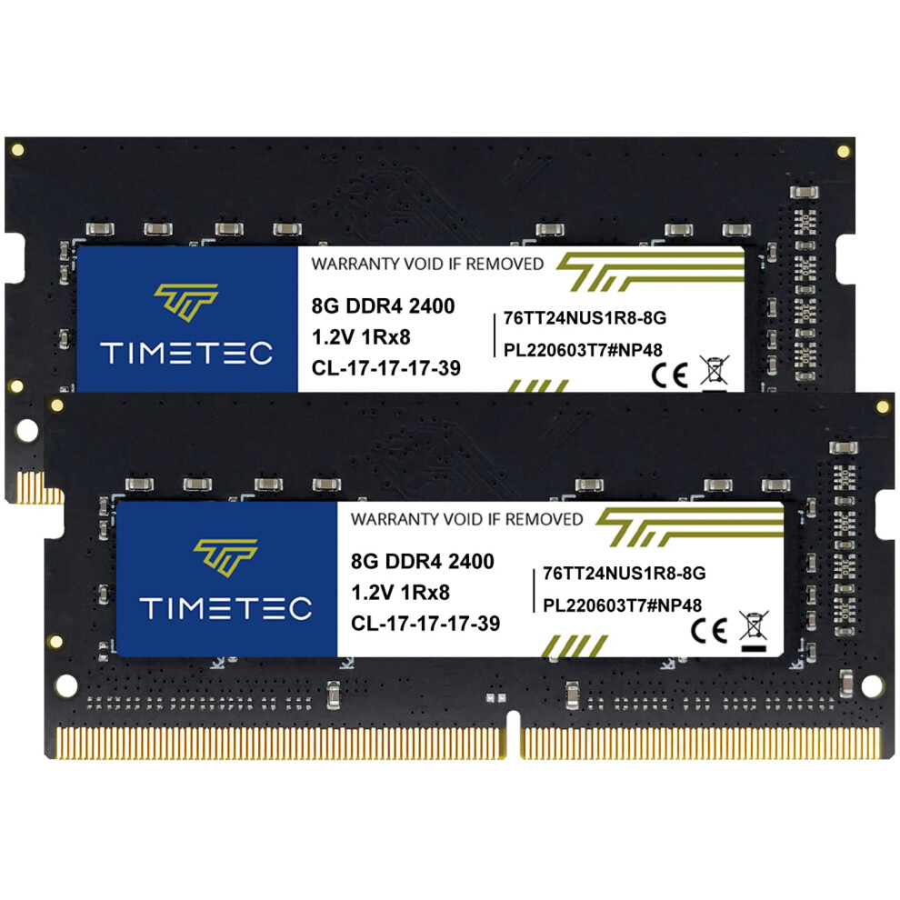 Timetec 16Gb Kit(2X8gb) Ddr4 2400Mhz Pc4-19200 Non-Ecc Unbuffered 1.2V Cl17 1Rx8 Single Rank 260 Pin Sodimm Laptop Notebook Pc Computer Memo 765441339125