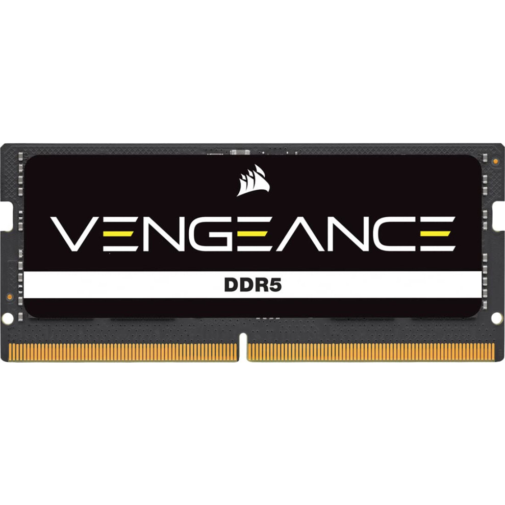 CORSAIR Vengeance SODIMM DDR5 RAM 32GB (1x32GB) 5600MHz CL48 Intel XMP iCUE Compatible Computer Memory - Black (CMSX32GX5M1A5600C48)