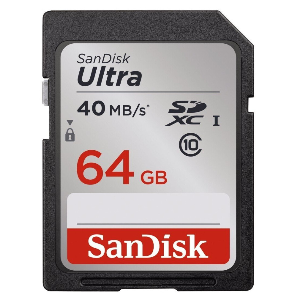 SanDisk Ultra 64GB Class 10 SDXC Memory Card Up To 40MB/s-SDSDUN-064G-G46 [Older Version]