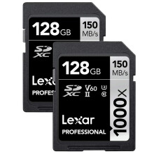 Lexar Professional 1000X 128GB (2-Pack) SDXC Uhs-II Cards