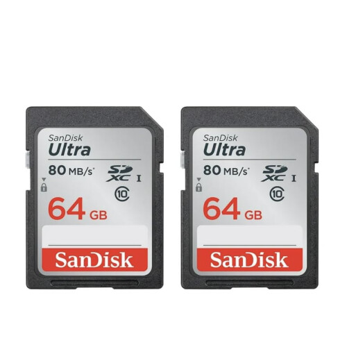 SanDisk SanDisk Ultra 64GB 2-pack SDXC UHS-I Class 10 Κάρτα Μνήμης