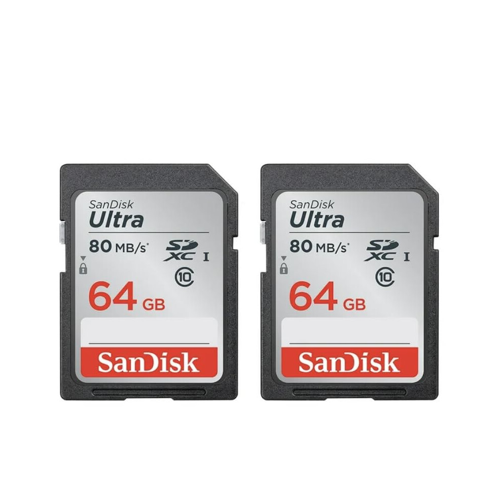 SanDisk Ultra 64GB 2-pack SDXC UHS-I Class 10 Memory Card