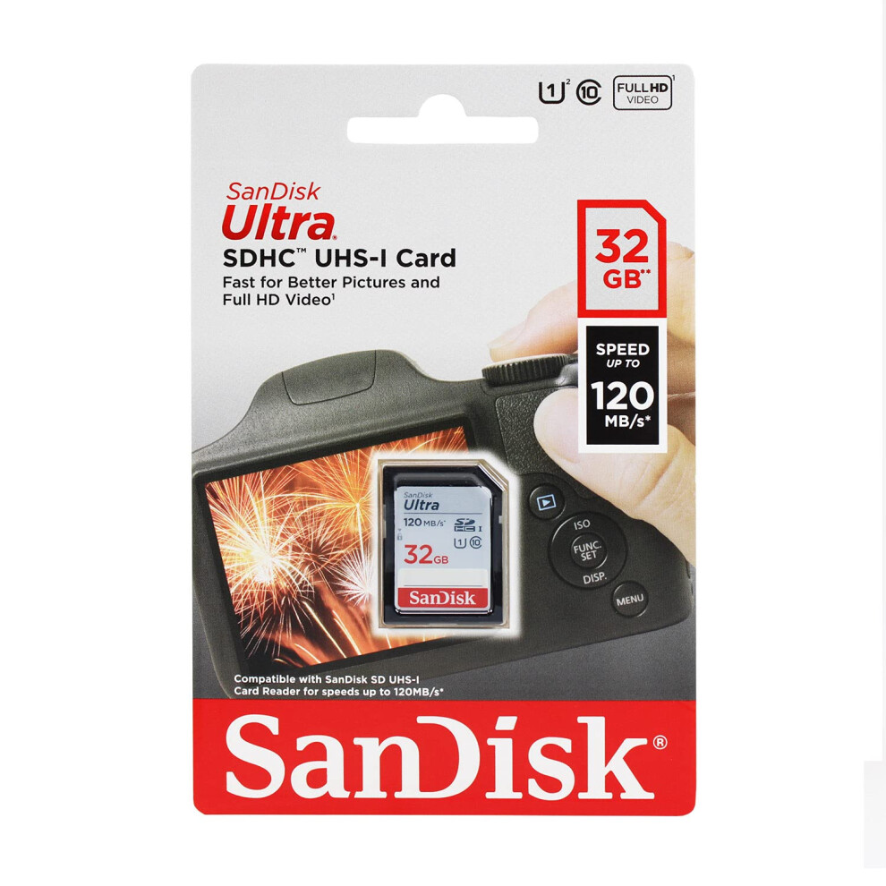 SanDisk 32GB (3-Pack) Ultra SDHC UHS-I Memory Card - SDSDUNR-032G-GN6IM