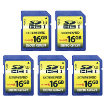 Karta pamieci Flash SDHC klasy 10 o pojemnosci 16 GB Pelnowymiarowa karta SD USH-I U1 Karta pamieci kamery obserwacyjnej firmy Micro Center (5 szt.)