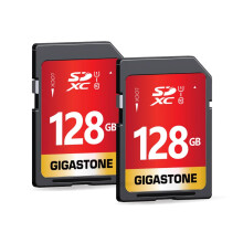 GIGASTONE 128 GB SD-kort 2-pak UHS-I U1 Klasse 10 SDXC-hukommelseskort H?jhastigheds Full HD-video Canon digitalkamera SD-kort i fuld st?rrelse