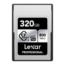 Lexar Carte mmoire professionnelle CFexpress Type A SILVER Series 320 Go compatible avec les appareils photo Sony avec emplacement pour carte de