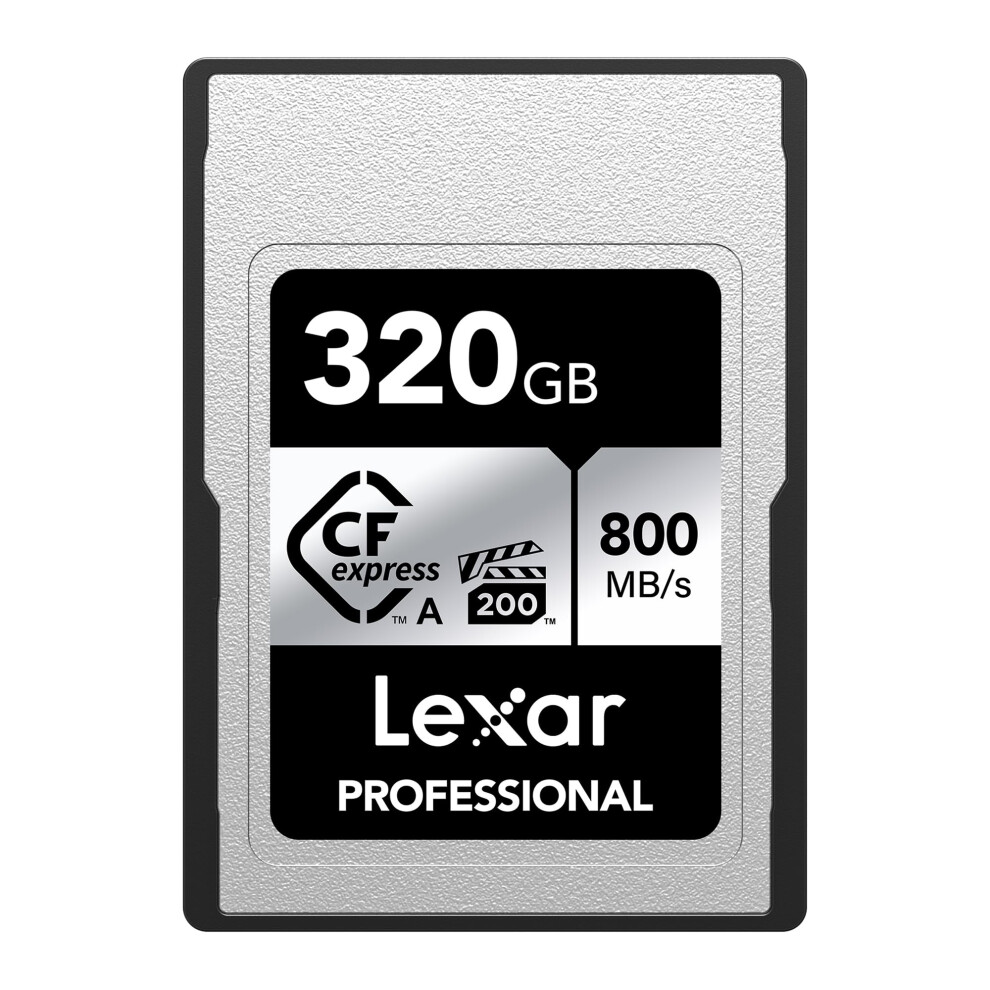 Lexar 320GB Professional CFexpress Type A SILVER Series Memory Card  Compatible with Sony Cameras w/ Type A Card Slot  Up to 800/700 MB/s Re