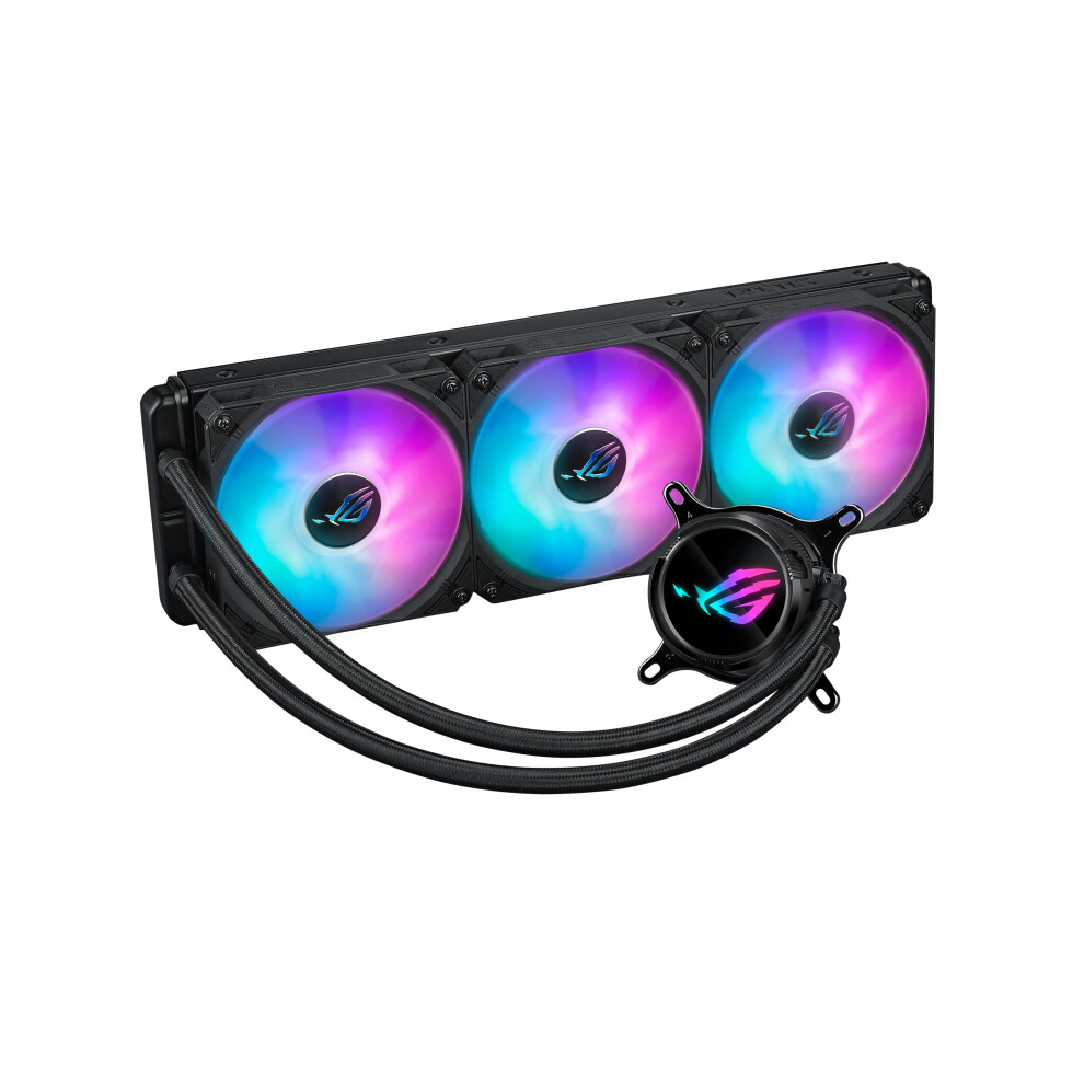 ASUS ROG Strix LC III 360 ARGB All-in-one CPU Liquid Cooler with 360 rotatable Water Block  Aseteks New Gen7 v2 Pump  Premium ROG ARGB Fans