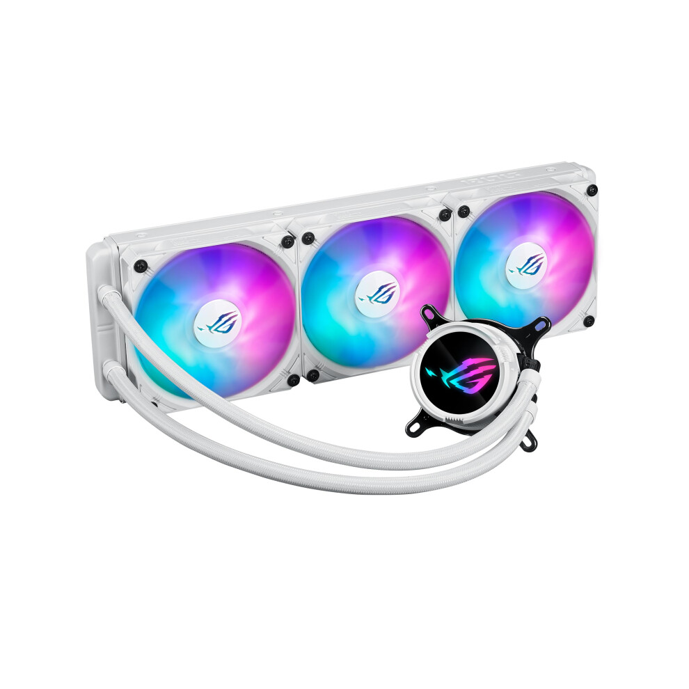 ASUS ROG Strix LC III 360 ARGB White Edition All-in-one CPU Liquid Cooler with 360 rotatable Water Block  Aseteks New Gen7 v2 Pump  Premium