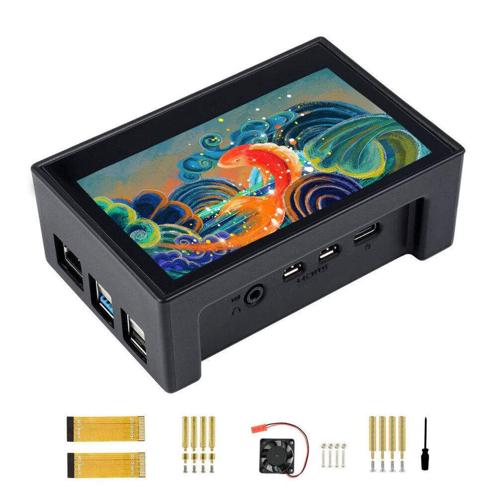 Waveshare 4.3 Inch Touch Screen Dsi Lcd With Case For Raspberry Pi 4B 800?480 Resolution Monitor Ips Capacitive Screen Support Raspbian/Ubu 755291678055