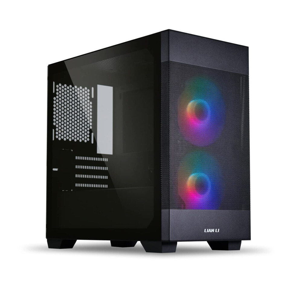 Photos - Laptop Bag Lian Li High Airflow Micro ATX PC Case RGB Gaming Computer Case Mesh Front Panel Mid-Tower Chassis with 2x140mm ARGB PWM Fan 