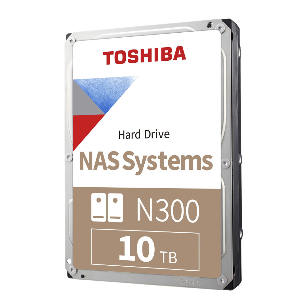 Toshiba N300 10TB NAS 3.5-Inch Internal Hard Drive - CMR SATA 6 Gb/s 7200 RPM 512 MB Cache - HDWG71AXZSTA