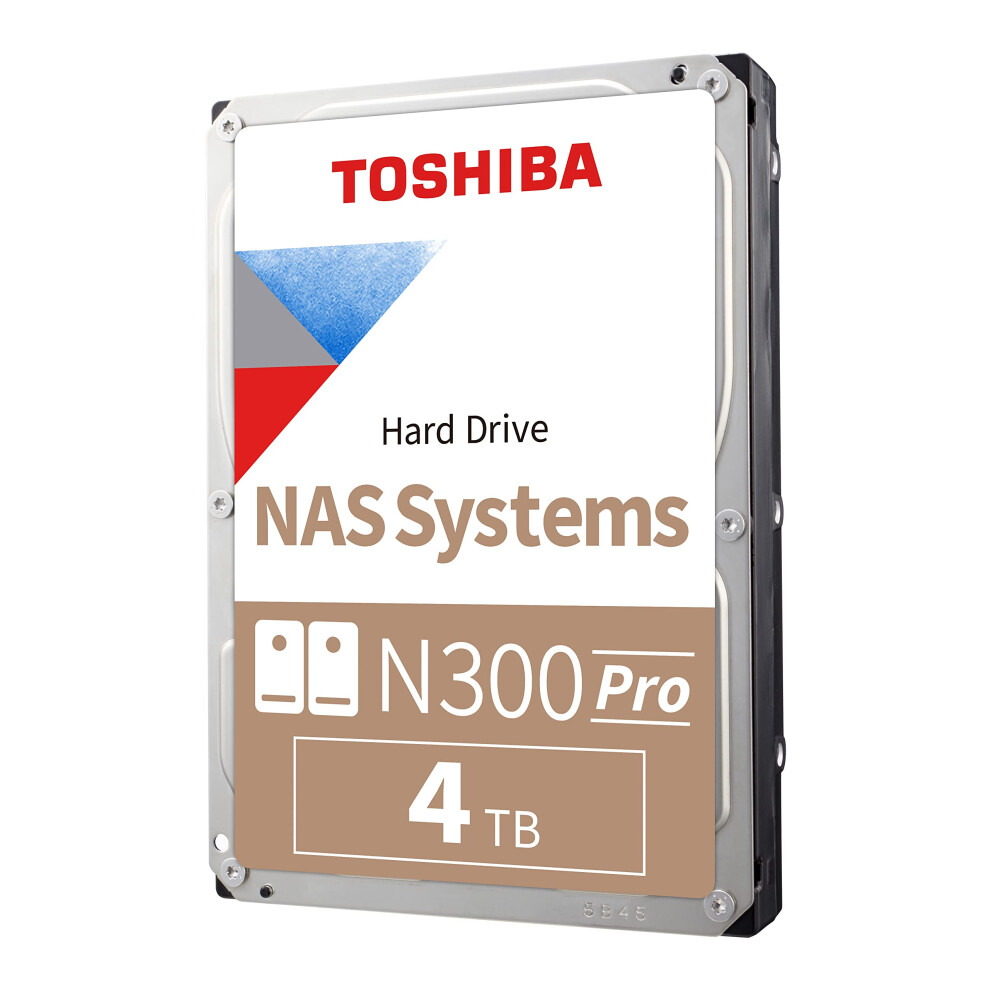 Toshiba N300 PRO 4TB Large-Sized Business NAS (up to 24 Bays) 3.5-Inch Internal Hard Drive - Up to 300 TB/Year Workload Rate CMR SATA 6 GB/s