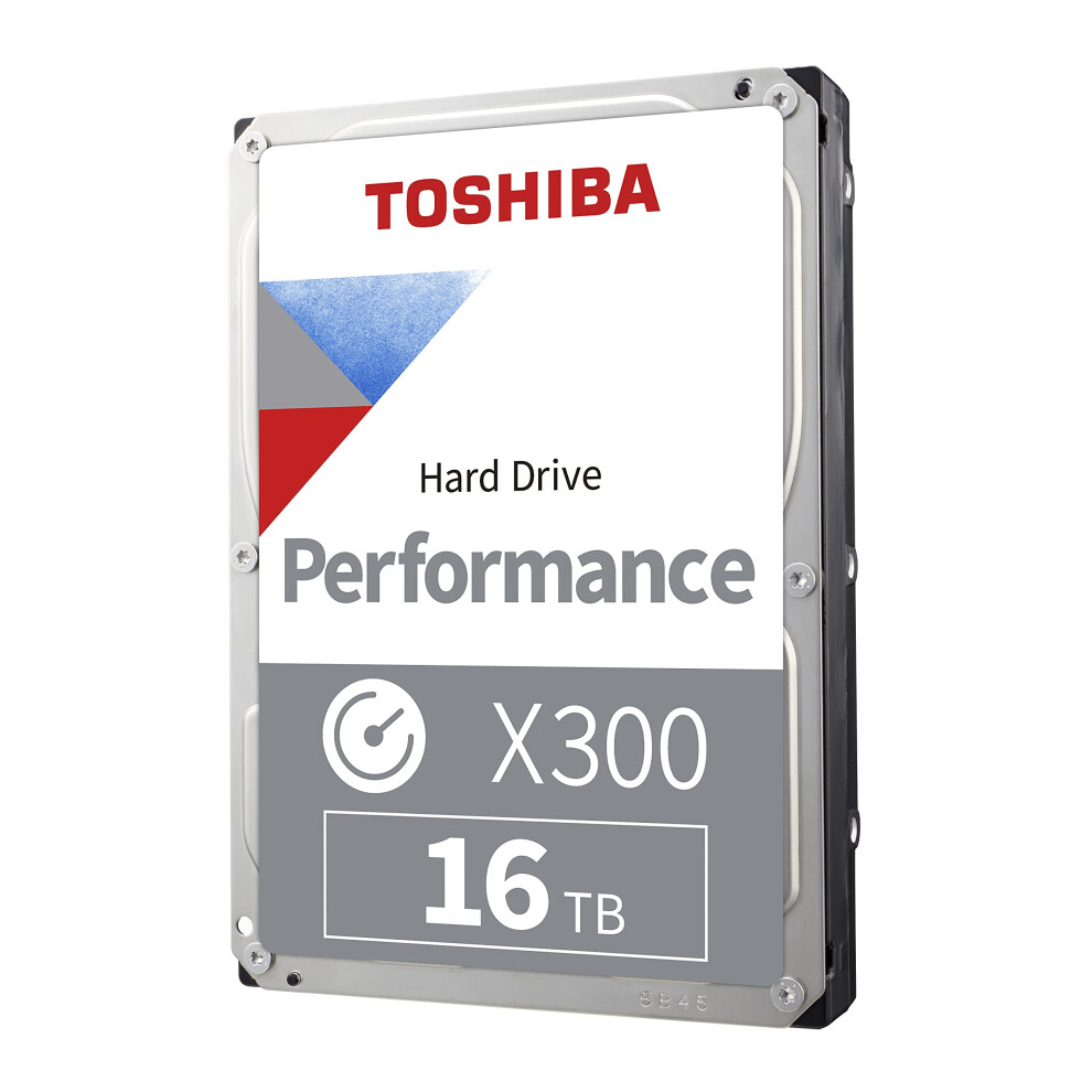 Toshiba X300 16TB Performance & Gaming 3.5-Inch Internal Hard Drive - CMR SATA 6 GB/s 7200 RPM 512 MB Cache - HDWR51GXZSTA