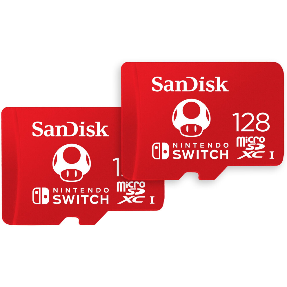SanDisk 128GB 2-Pack microSDXC Card  Licensed for Nintendo Switch (2x128GB) - SDSQXAO-128G-GN6Z2