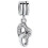 INTERLOCKING HEARTS SILVER Dangle Charm S925 Sterling Silver For woman 1