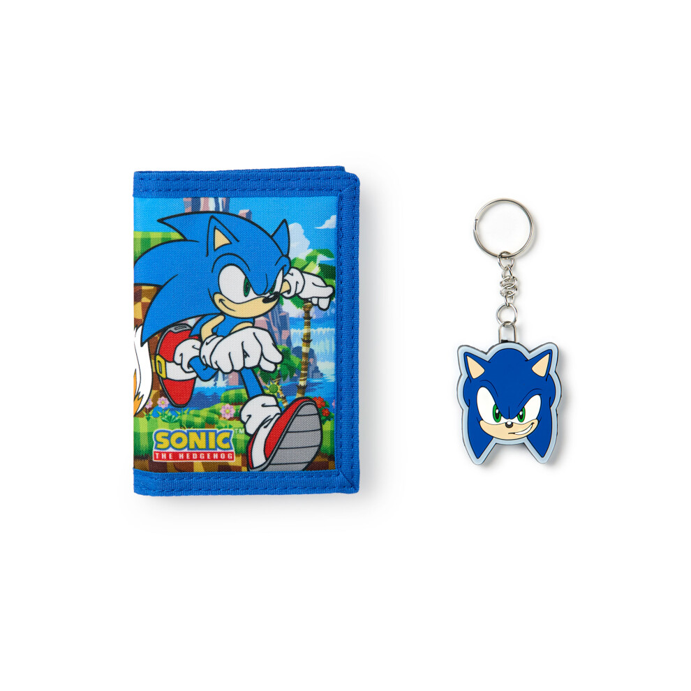 Sonic the Hedgehog Velcro Wallet (Boys Blue)