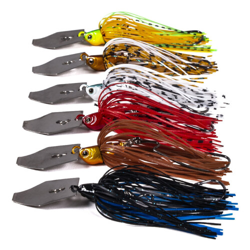 6PCS Vibrating Blade Chatterbait Fishing Lures 11g