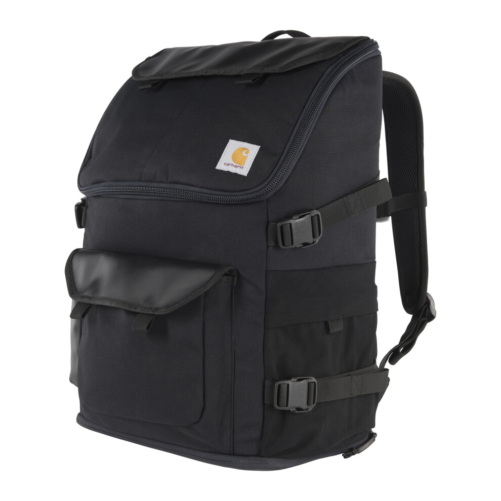 Carhartt 35L Nylon Workday Backpack  Durable Water-Resistant Pack with 15"" Laptop Sleeve  Black  One Size